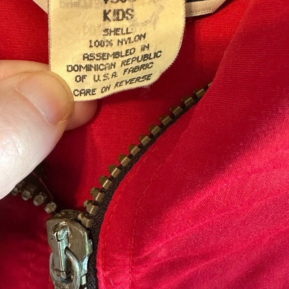 Vintage L.L. Bean Kid’s XL Red/Blue Tribal Design Zip Pullover Gorpcore Jacket - Picture 4 of 14